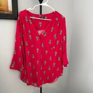 Torrid Red Pineapple Shirt